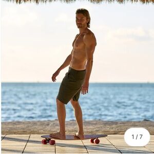 Free Country Nylon Stretch Dark Olive Hiking & Swimming Shorts